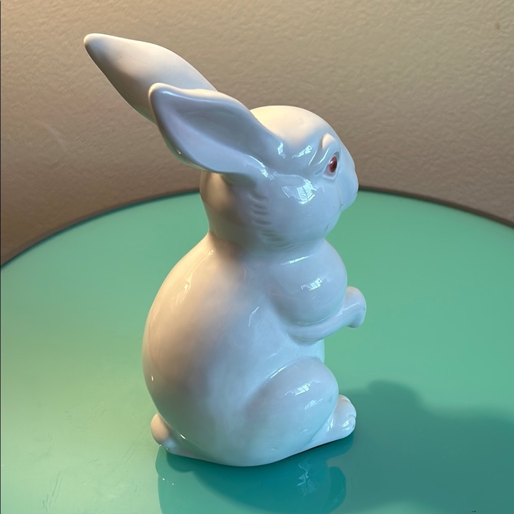 Ceramic White Rabbit Figurine - Picture 4 of 6